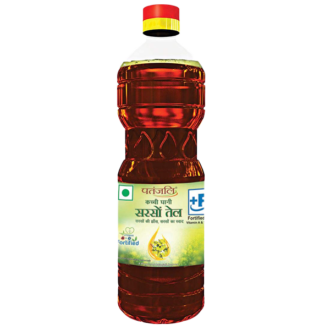 Patanjali Fortified Mustard Oil 1L for healthy cooking and traditional Indian recipes