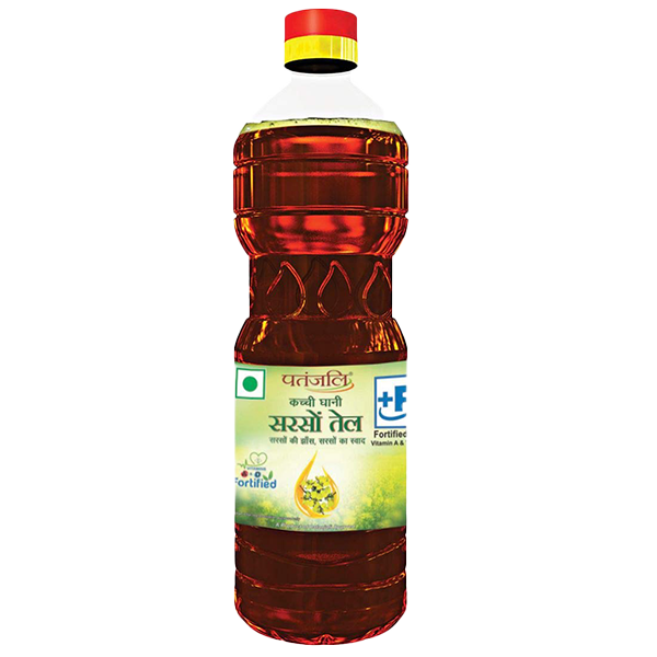 Patanjali Fortified Mustard Oil 1L for healthy cooking and traditional Indian recipes