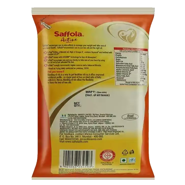Saffola Active Multi-Source Edible Oil 850 G - Image 2