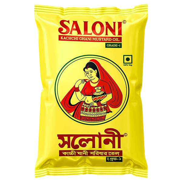 Saloni Kachi Ghani Mustard Oil 1L for authentic Indian cooking and traditional recipes