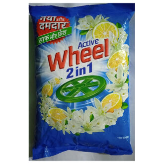 Active Wheel 2 in 1 Clean & Fresh Detergent Powder 1Kg Pack of 1