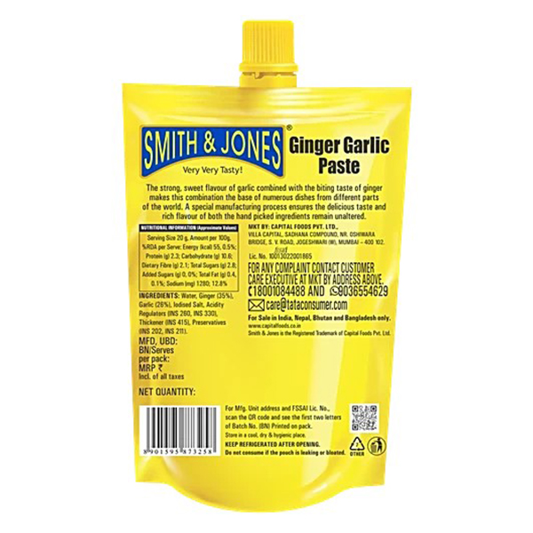 Smith & Jones Ginger Garlic Paste - 200g - Image 2