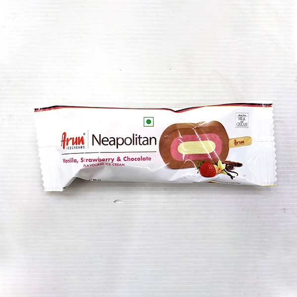 Arun Neapolitan Vanilla Strawberry Chocolate Ice Cream 60ml