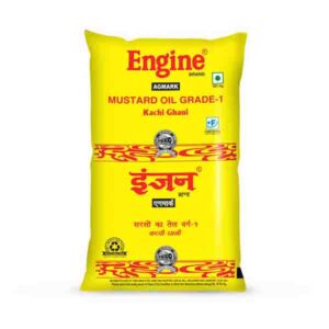 Engine Kachi Ghani Mustard Oil - 1Ltr Pouch
