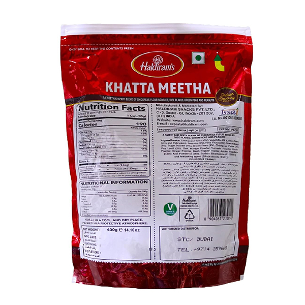 Haldirams Namkeen Khatta Meetha 400g - Image 2