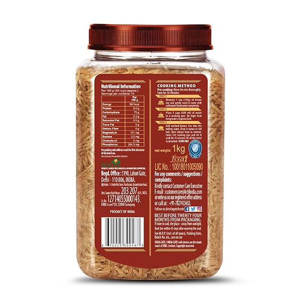 India Gate Brown Rice 1 Kg - Image 2