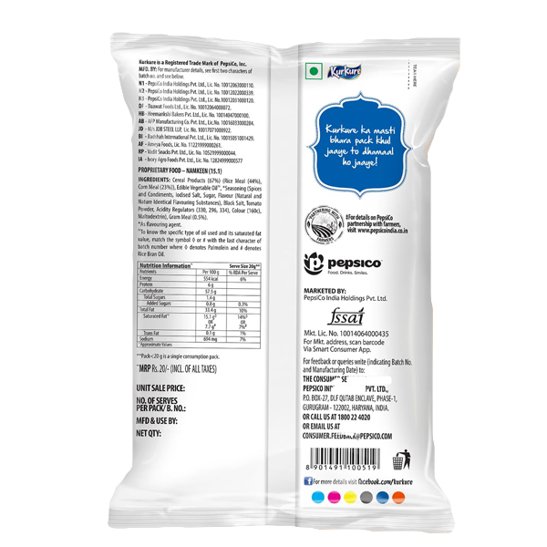 Kurkure Namkeen Masala Munch | 78g | Pack of 1 - Image 2