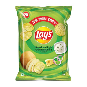 Lays American Style Cream & Onion Flavour Potato Chips 48g