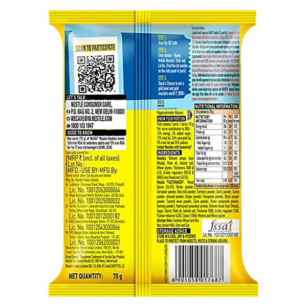 Maggi Masala Noodles | 70g | Pack of 1 - Image 2