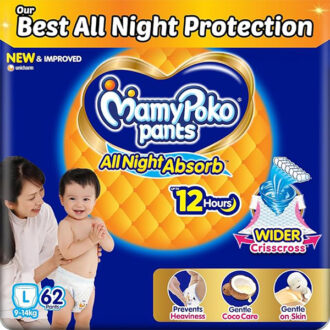 MamyPoko Standard Crisscross Baby Diaper Pants L 9-14 kg 40 Diapers