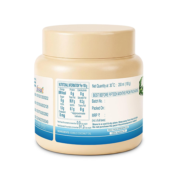 Patanjali Coconut Oil Jar 200ml - Image 2