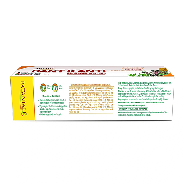 Patanjali Dant Kanti Natural Toothpaste - 200g - Image 2