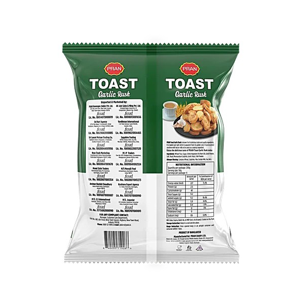 Pran Garlic Toast | 200g | Pack of 1 - Image 2