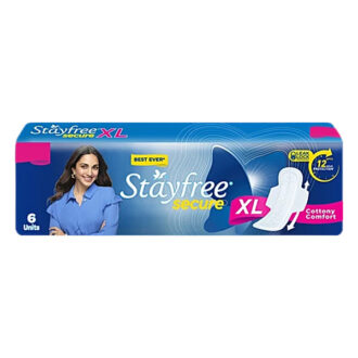Stayfree Secure Cottony Soft Cover Pads With Wings XL 6 Pads