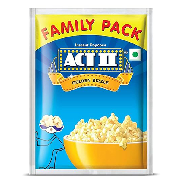 Act II Golden Sizzle Instant Popcorn Family Pack 112.5g