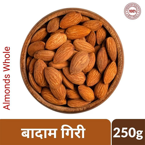 Almond Badaam 250g Premium Almonds Pack
