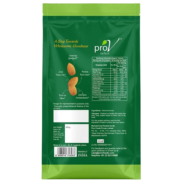 Almond Badaam 500g Premium Almonds Pack