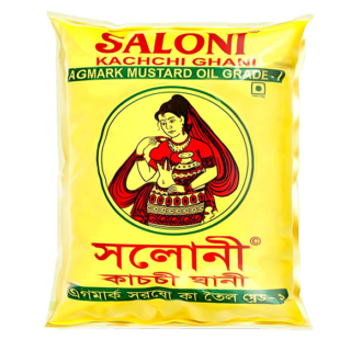 Saloni Kachchi Ghani Agmark Mustard Oil - 500ml Pouch