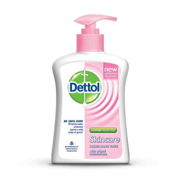 Dettol Skin Care 2 In 1 Protection Care Hand Wash Along With Free Dettol Sensitive | 200ml + 175ml*1 Pouch Free | Pack of 1