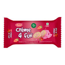 Dukes Creme 4 Fun Strawberry Flavoured Biscuits 100g