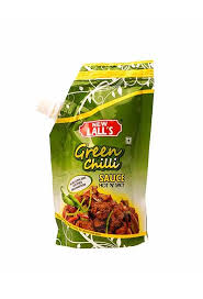 Lalls Green Chilli Sauce Hot N Spicy 90g